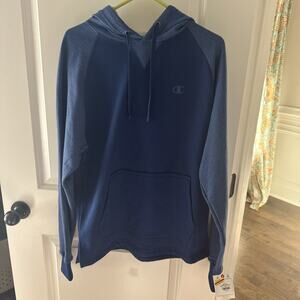 Champion Men's Hoodie Powerblend Fleece Striped Sweatshirt Size Small NWT